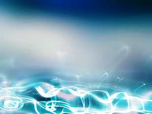 blue and white wave illustration